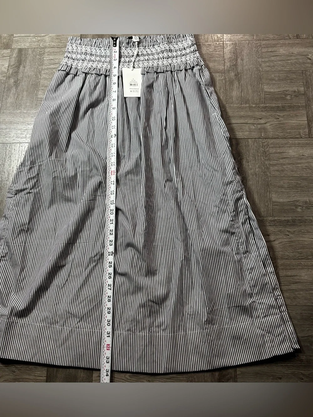 NWT Free Assembly Smocked Peplum Tank Top & Midi Skirt Set Size S